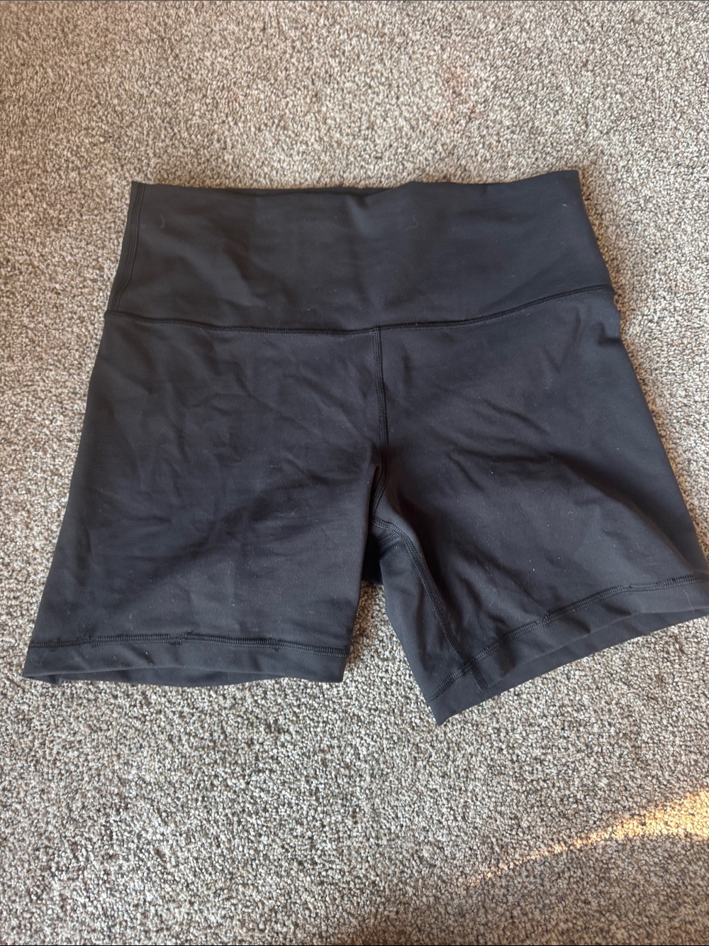 Lululemon lemon Wunder Train High-Waist Black Women's Athletic Bike Shorts